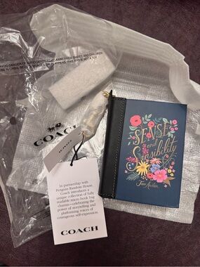 NWT- Coach- Sense And Sensibility By Jane Austen Book Bag Charm